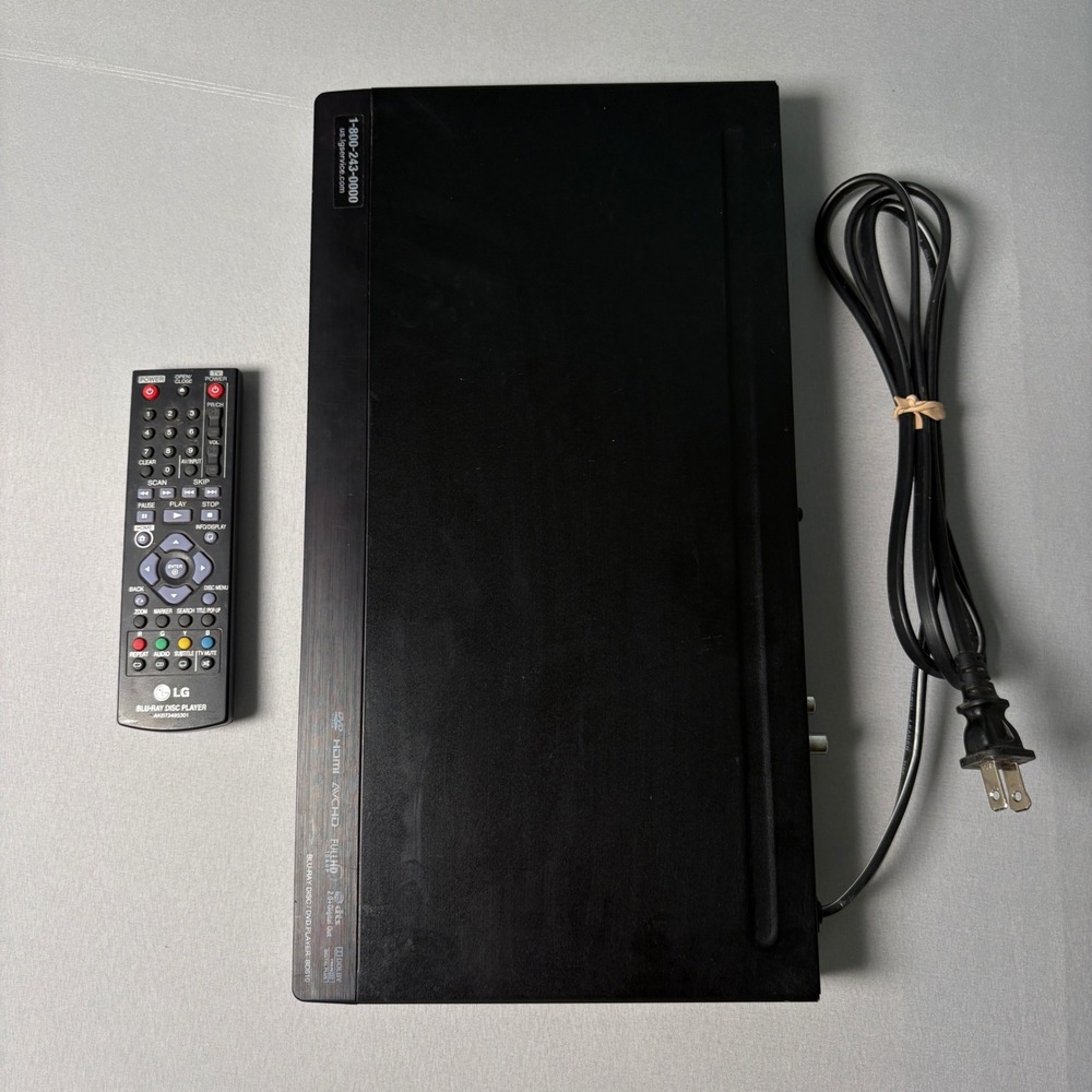 LG BD610 Blu-ray DVD Player Full HD 1080p with Remote Black Tested Works Great